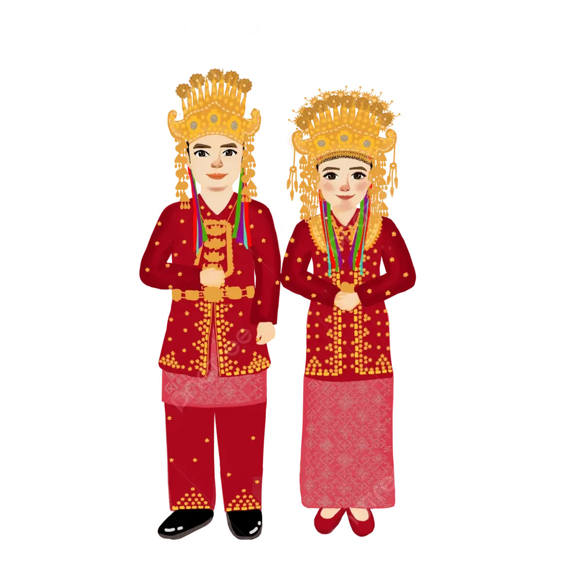 pngtree bengkulunese traditional wedding costume png image 8817865